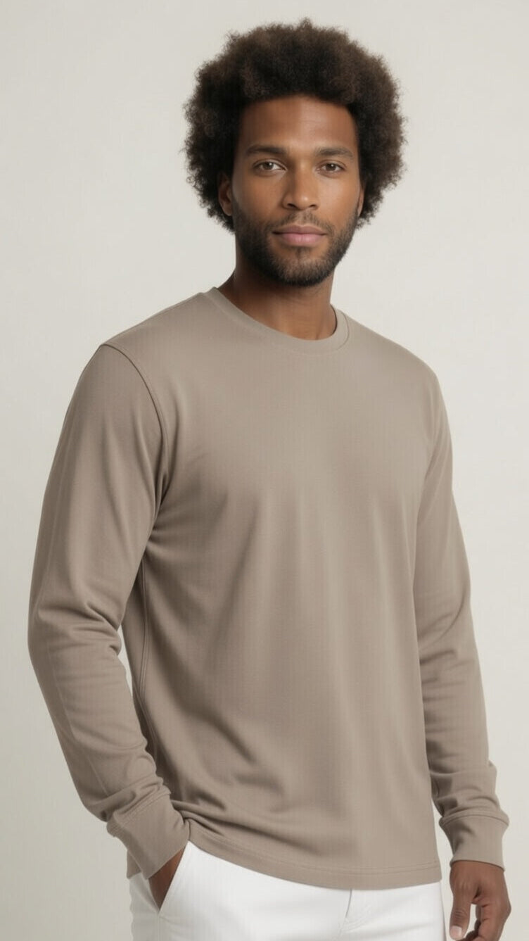 Halo Basic Tee L/S - Taupe