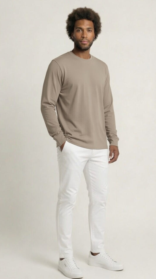 Halo Basic Tee L/S - Taupe