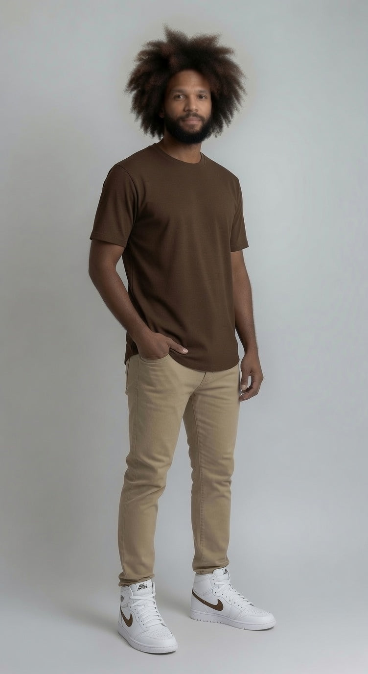 Loft Drop Cut S/S Tee - Coffee