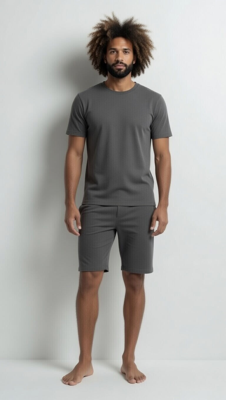 Thrive PJ Set - Charcoal