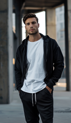 Horizon ZipUp Hoodie - Black