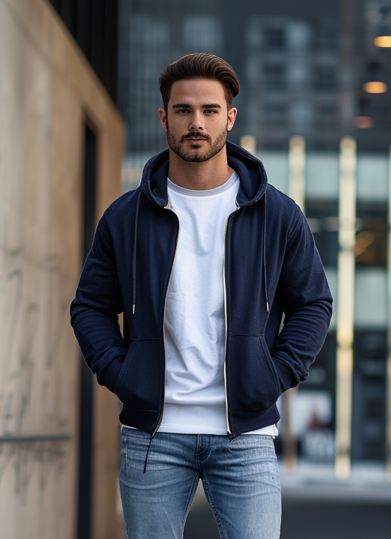 Horizon ZipUp Hoodie - Navy