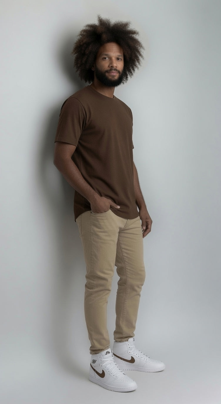 Loft Drop Cut S/S Tee - Coffee