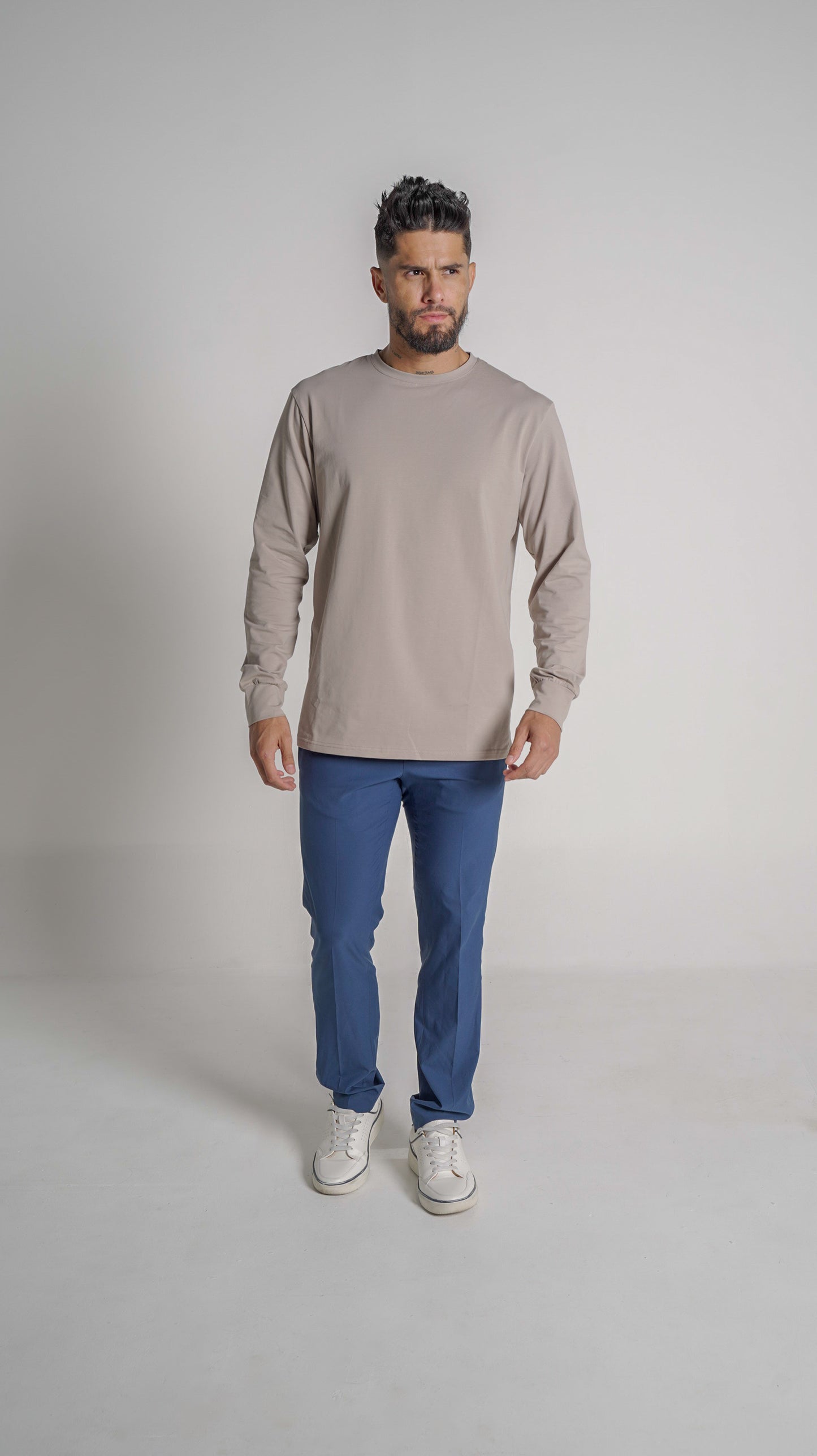 Halo Basic Tee L/S - Taupe