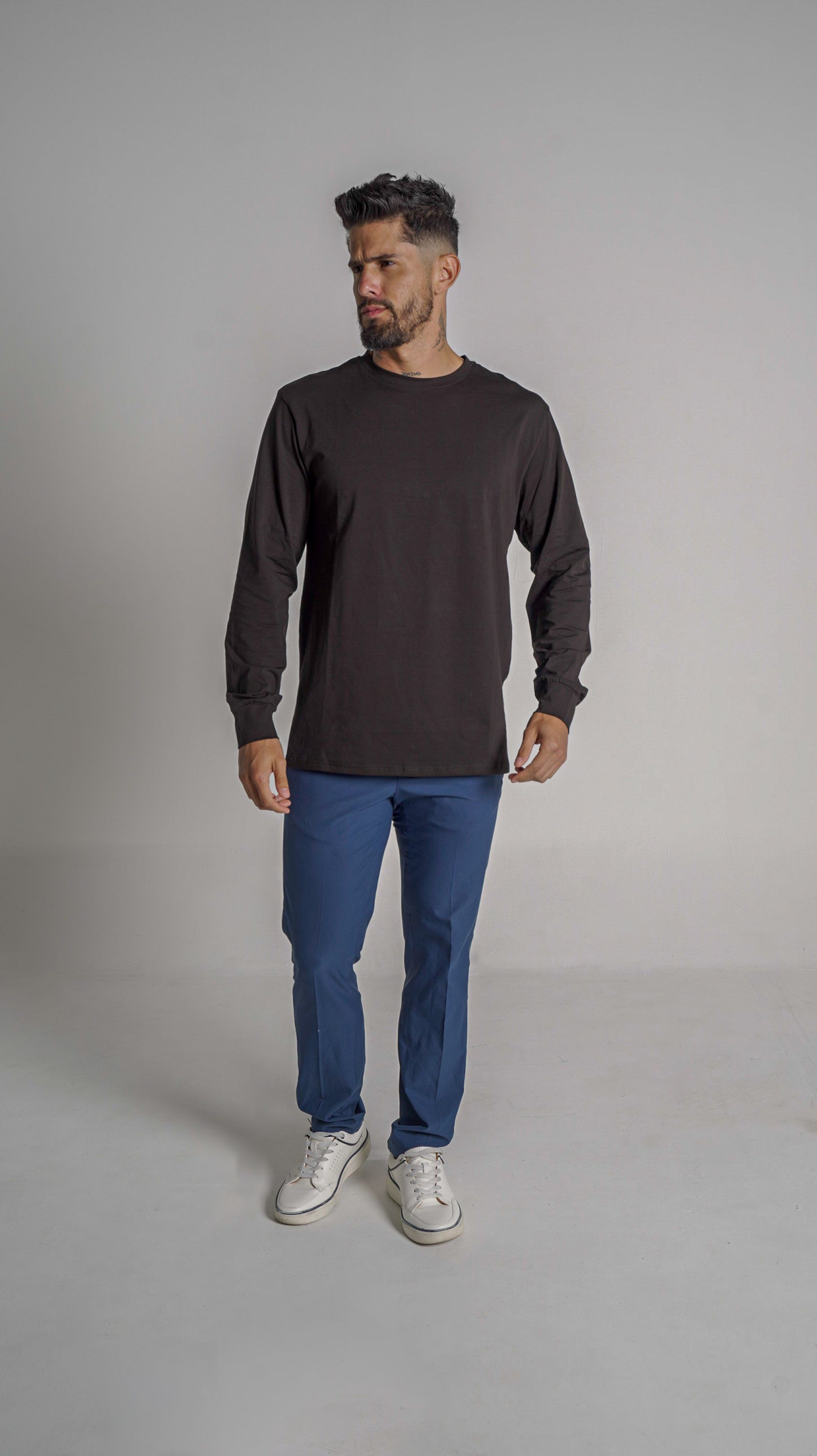 Halo Basic Tee L/S - Black