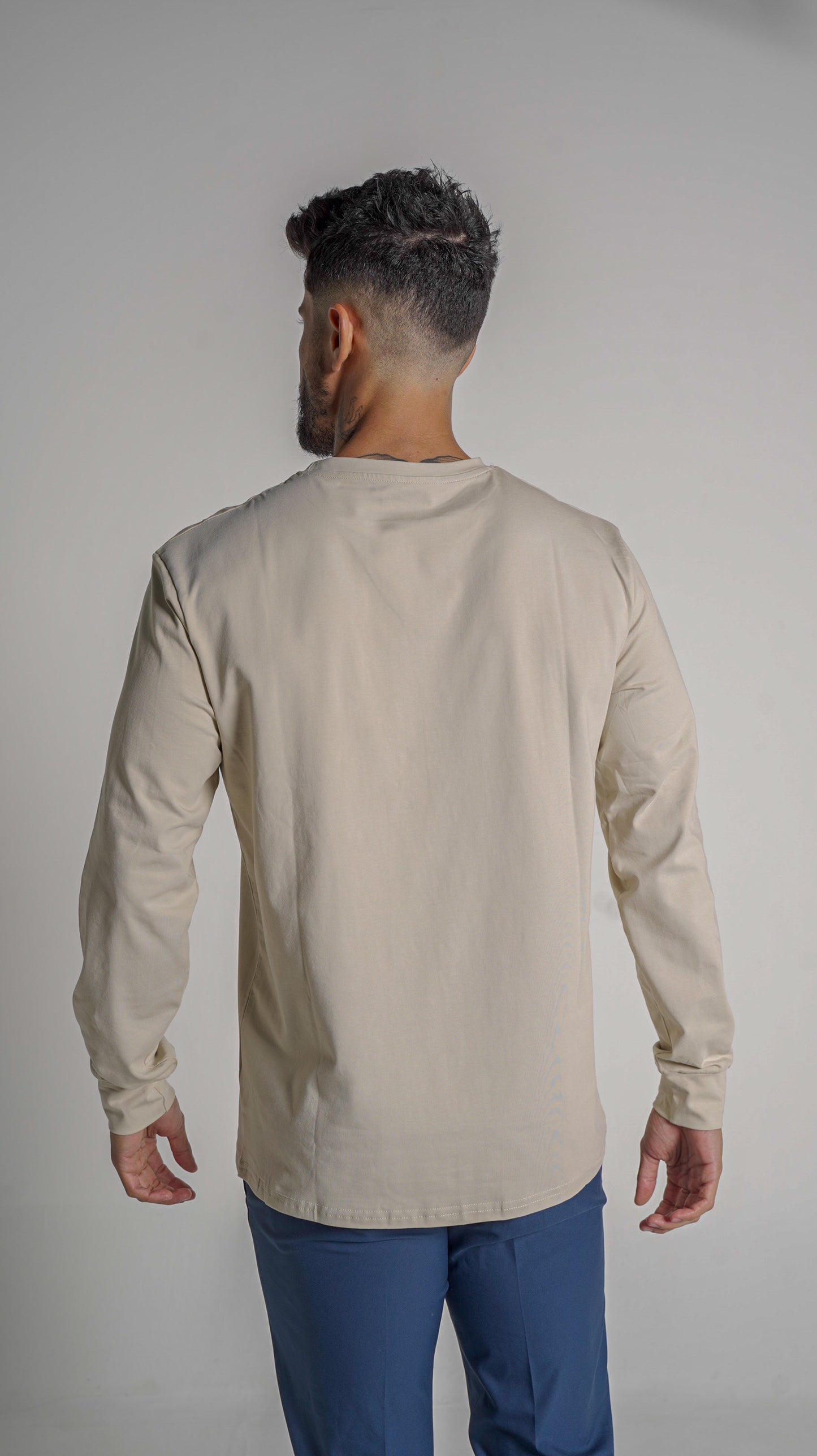 Halo Basic Tee L/S - Cream