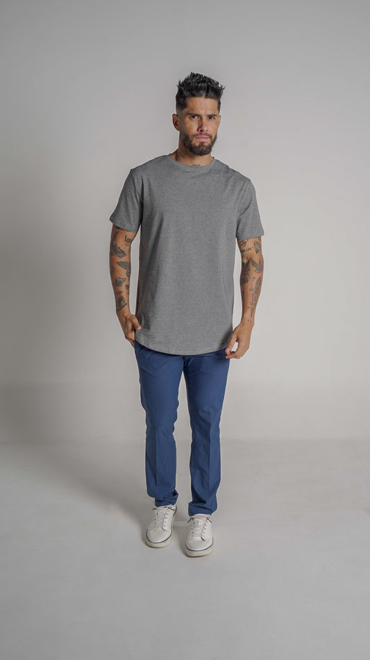 Loft Drop Cut Tee S/S - Dk Grey