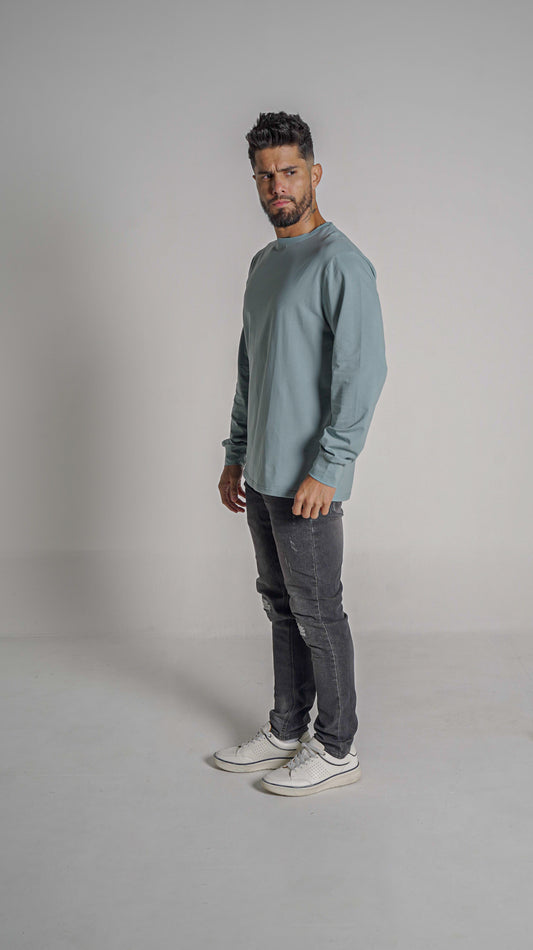 Halo Basic Tee L/S - Sky Blue