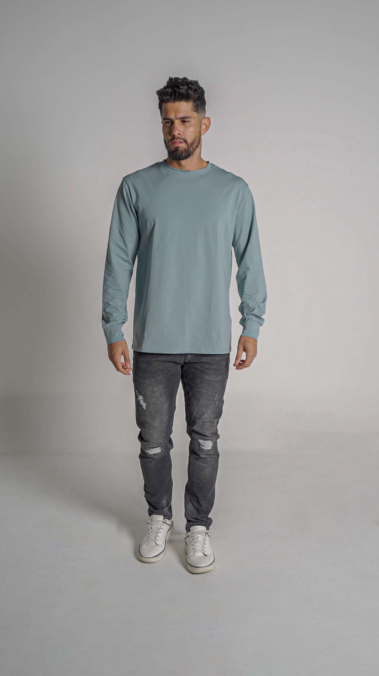 Halo Basic Tee L/S - Sky Blue