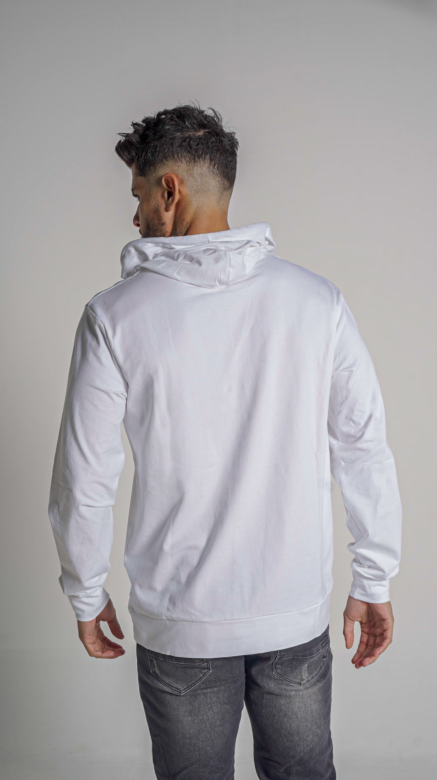 Base Hoodie L/S - White