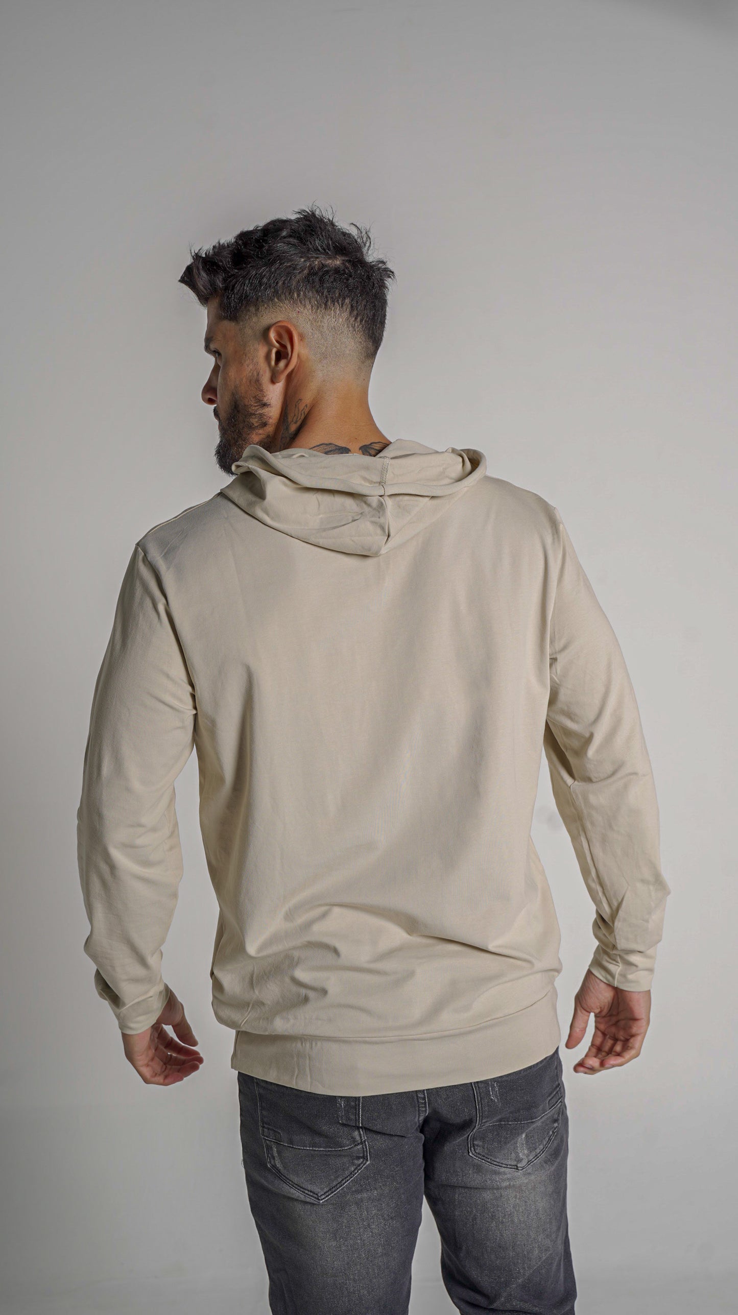 Base Hoodie L/S - Cream