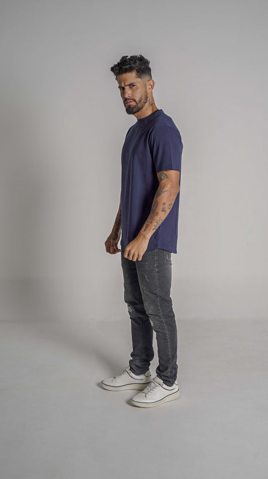 Loft Drop Cut Tee S/S - Navy