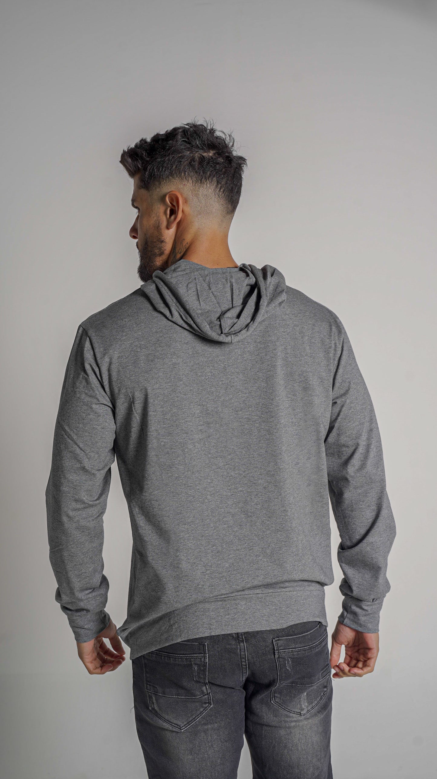 Base Hoodie L/S - Dk Grey