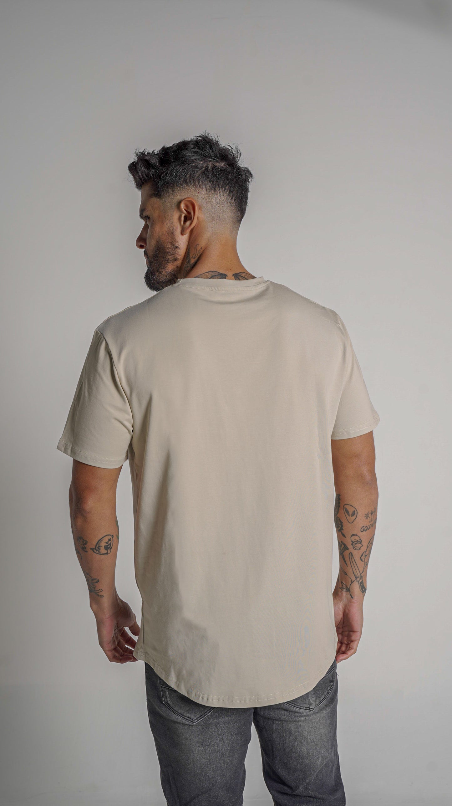 Loft Drop Cut Tee S/S - Cream