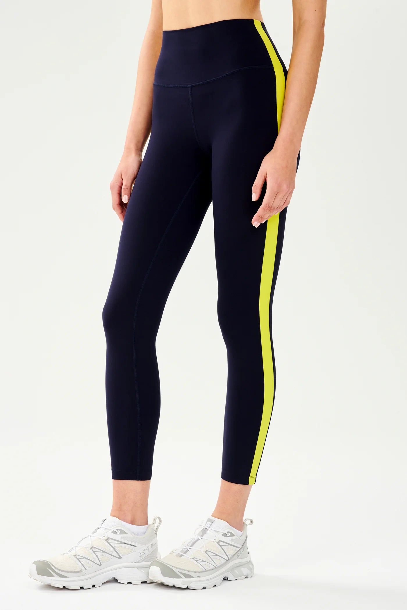 Clare HW 7/8 Rigor Legging - Indigo/Chartreuse