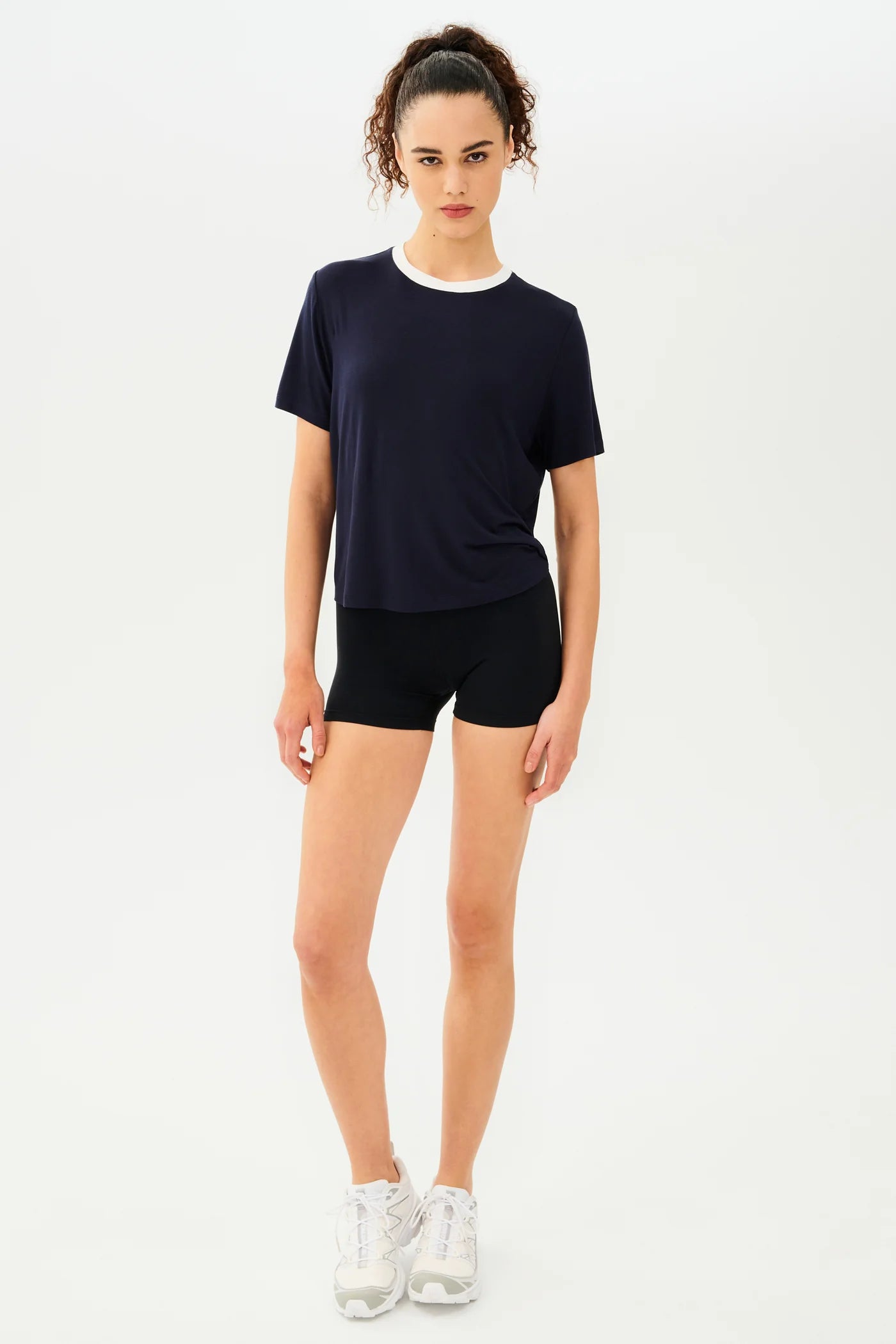 Djuna Jersey Tee - Indigo/White