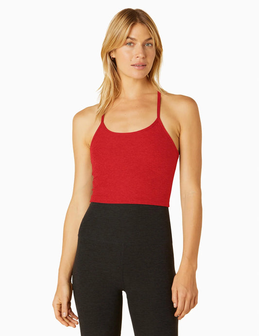 Slim Racerback Cropped Tank - Candy Apple Red