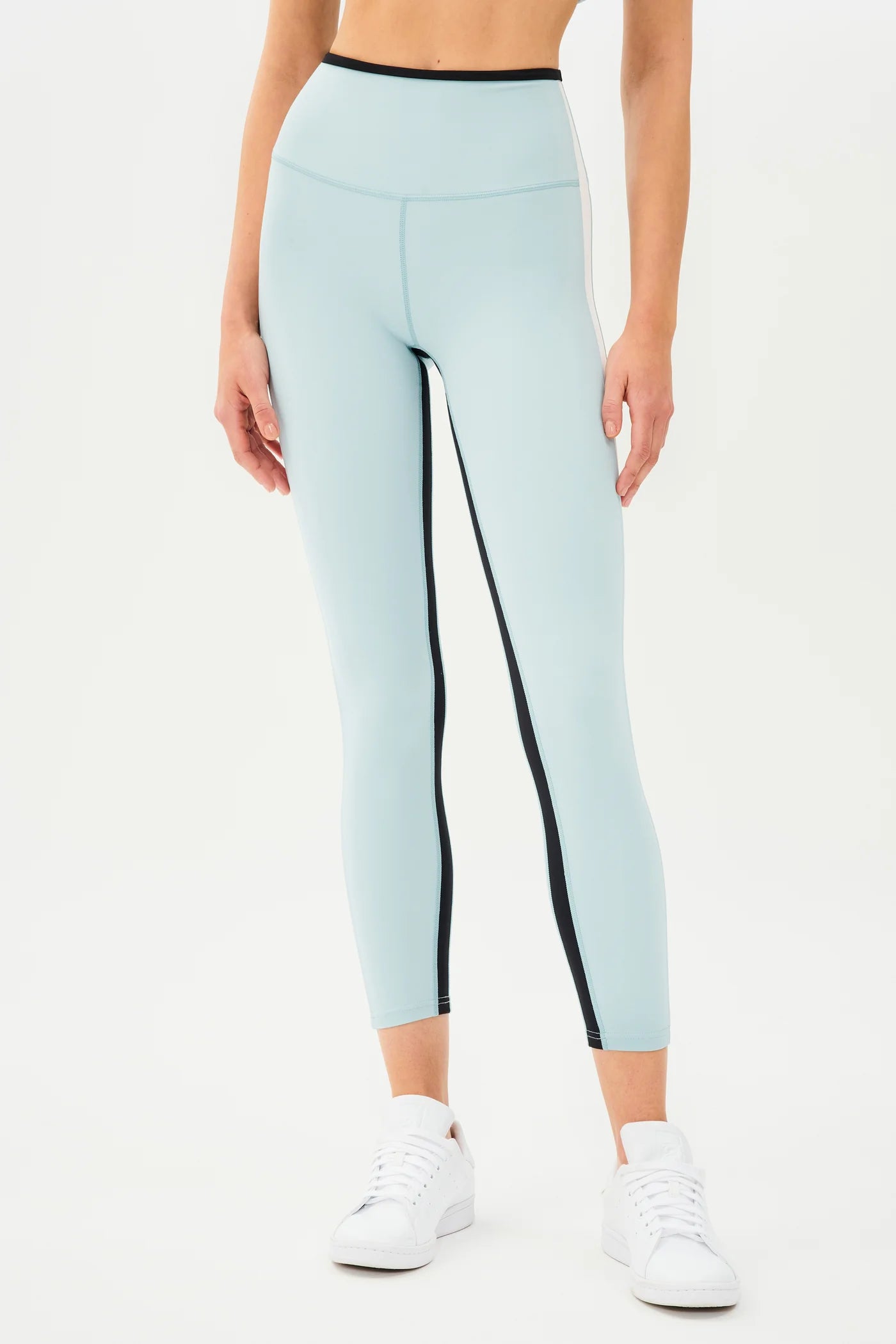 7/8 HW Rigor Legging - Teal/White