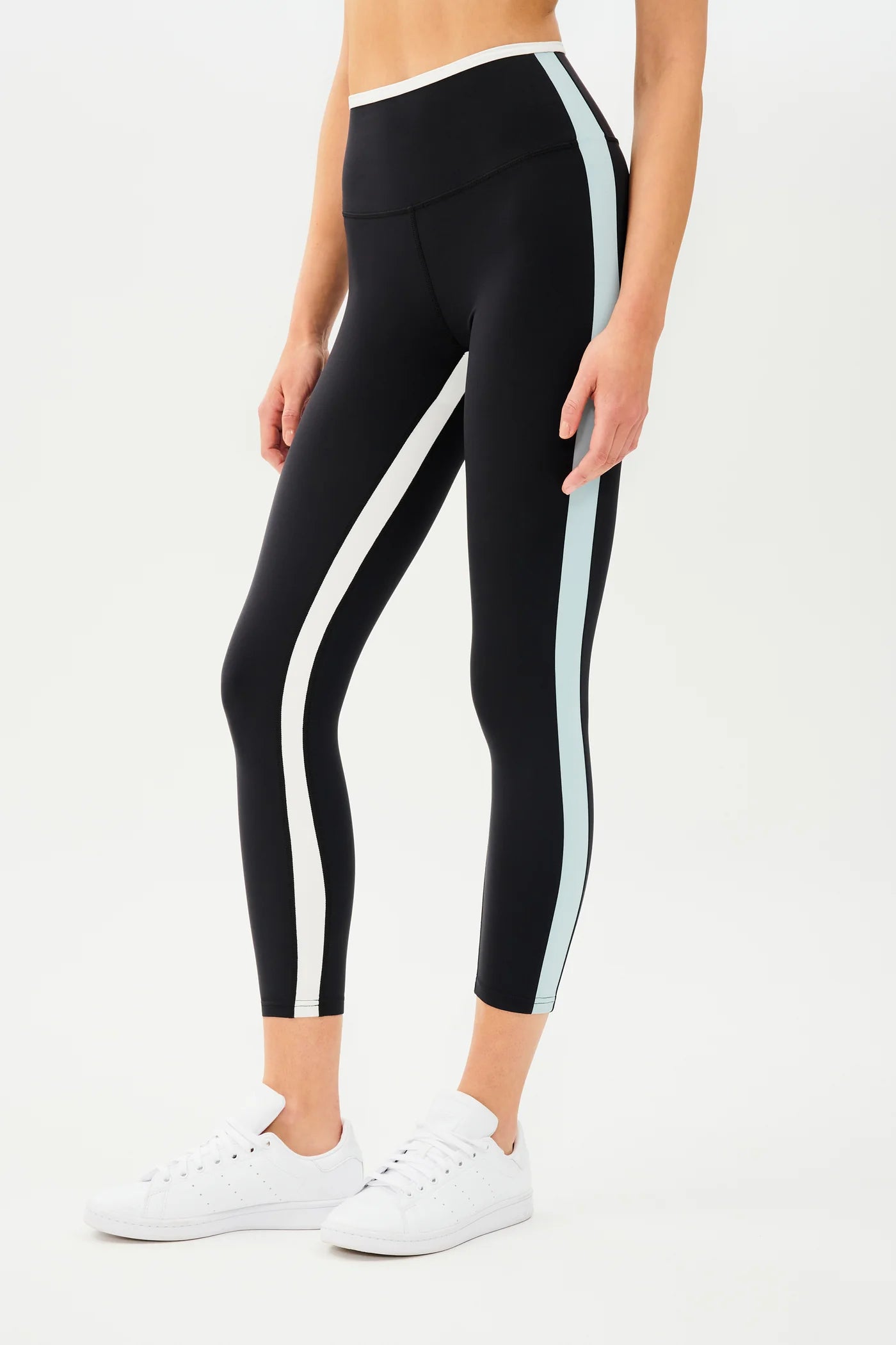 7/8 HW Rigor Legging - Black/Teal