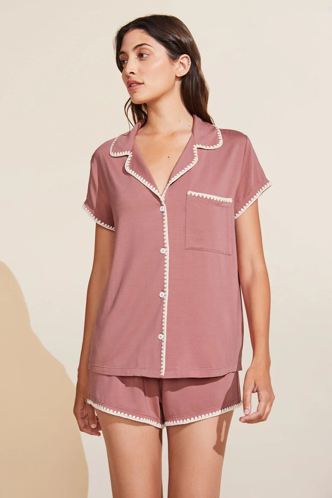 Frida Short PJ Set - Old Rose