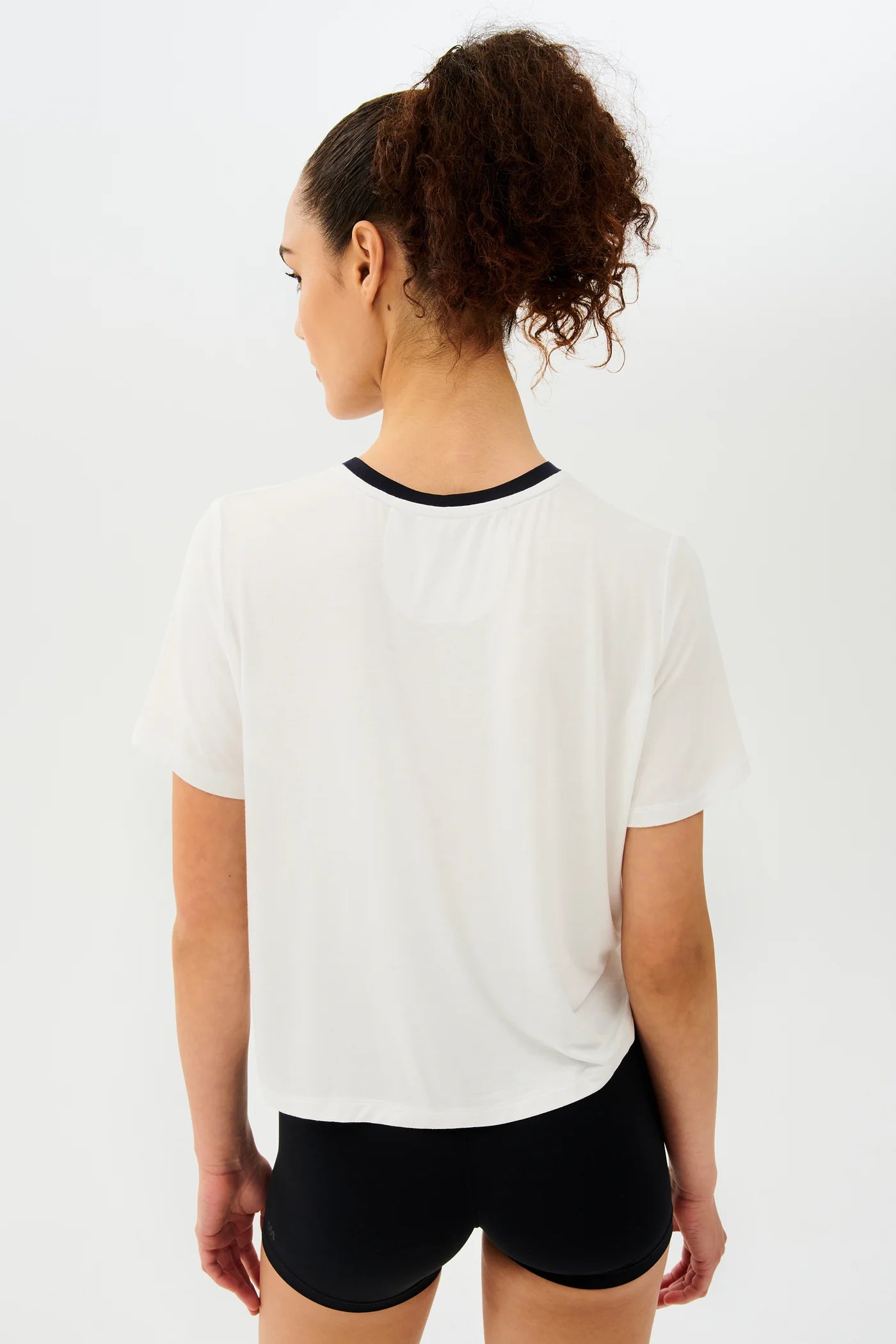 Djuna Jersey Tee - White/Indigo