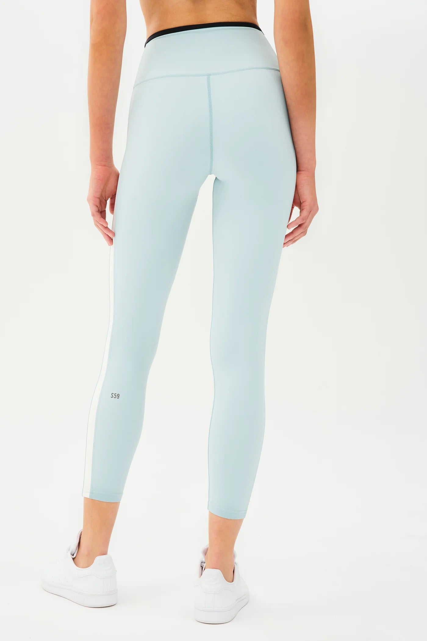 7/8 HW Rigor Legging - Teal/White