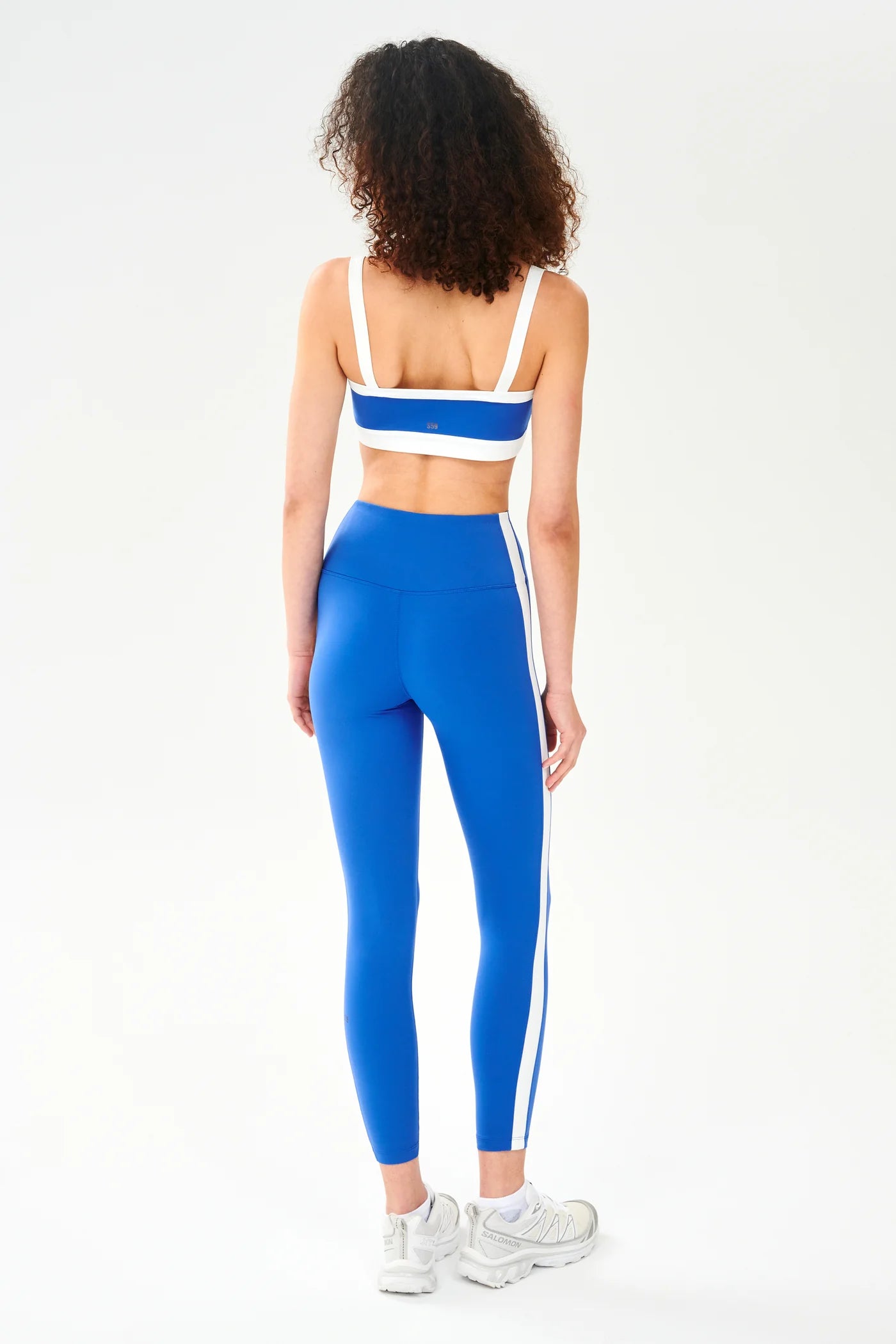 Clare HW 7/8 Rigor Legging - Sapphire/White