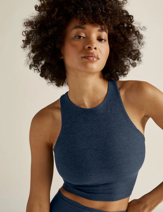 Refocus Cropped Tank - Navy