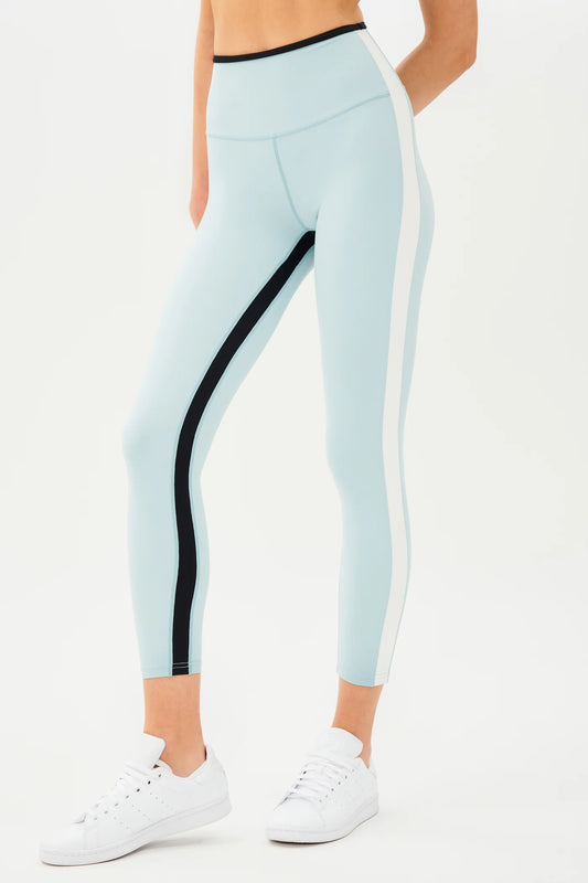 7/8 HW Rigor Legging - Teal/White