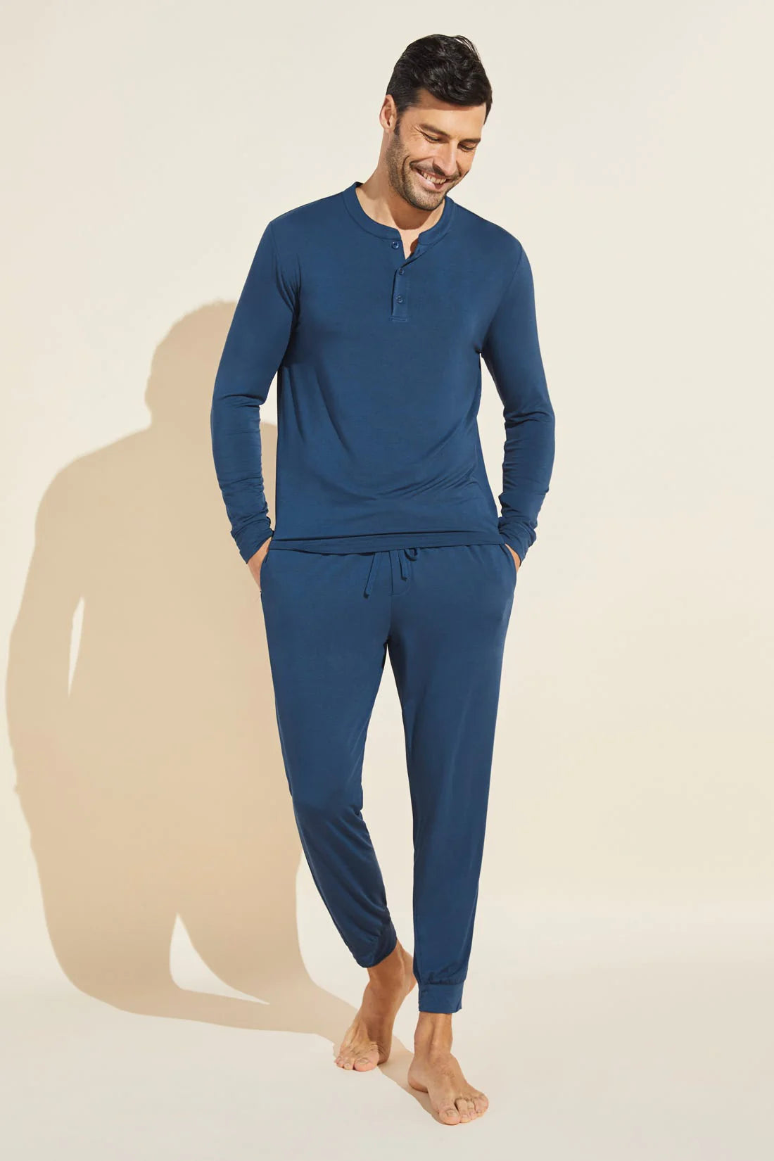 Henry Long PJ Set - Indigo Blue