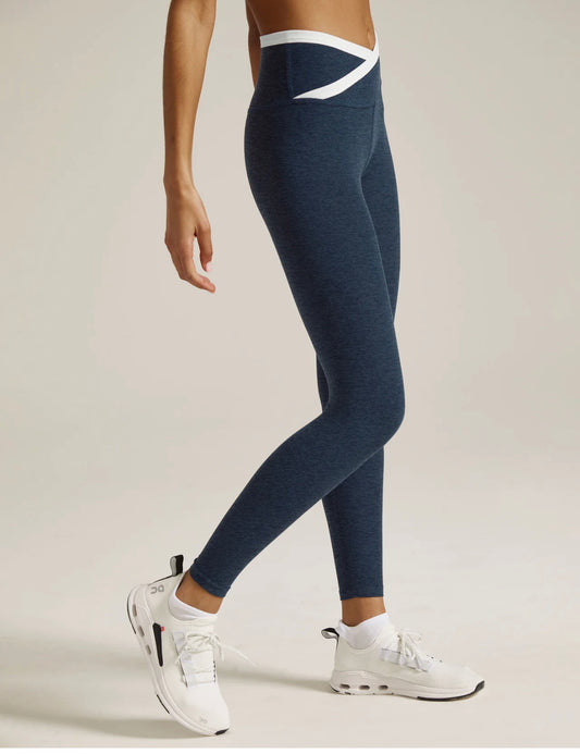 Outlines Midi Legging - Nocturnal Navy/White