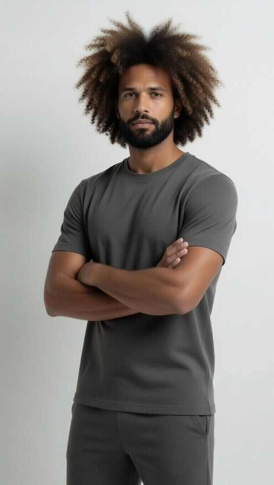 Thrive PJ Set - Charcoal