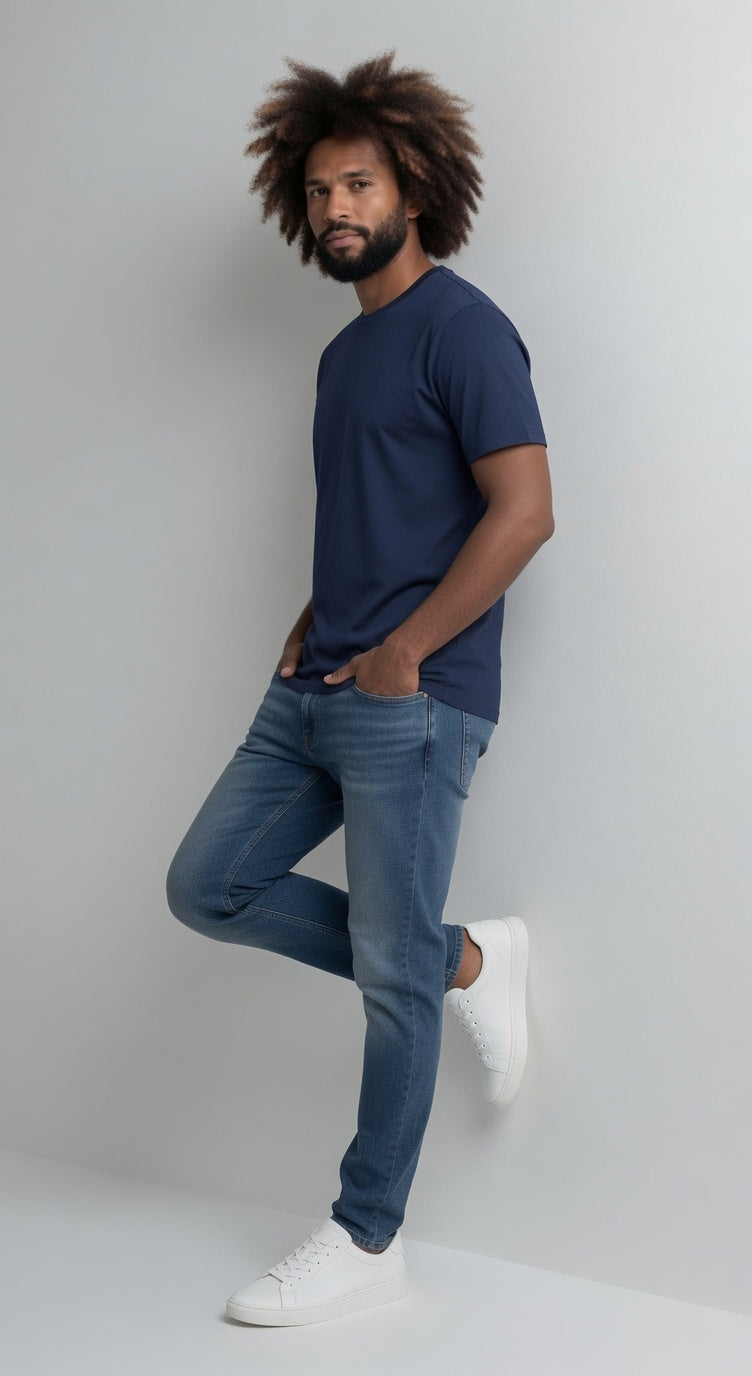 Loft Drop Cut Tee S/S - Navy