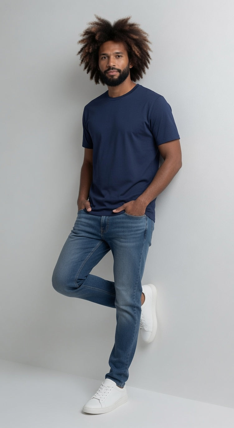 Loft Drop Cut Tee S/S - Navy