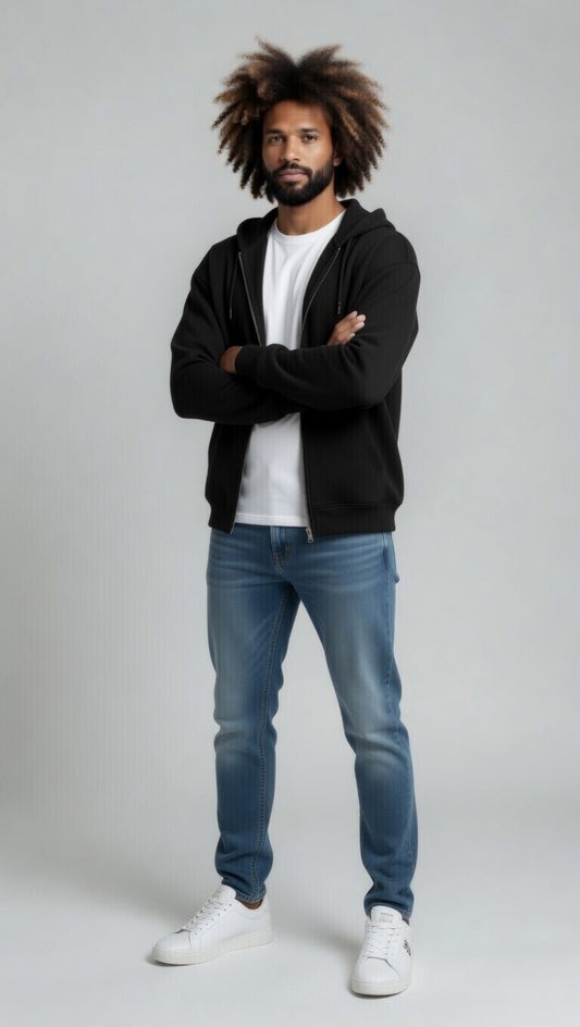 Horizon ZipUp Hoodie - Black