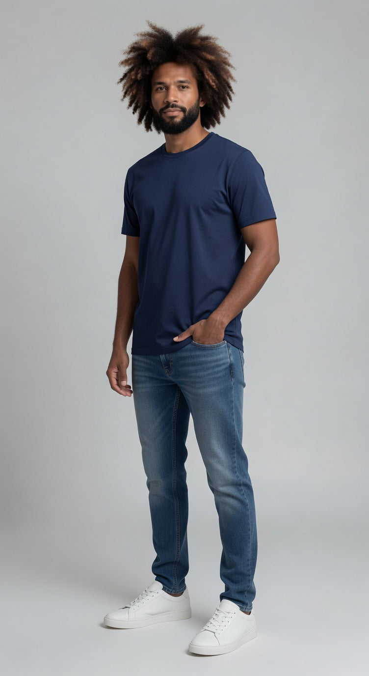 Loft Drop Cut Tee S/S - Navy