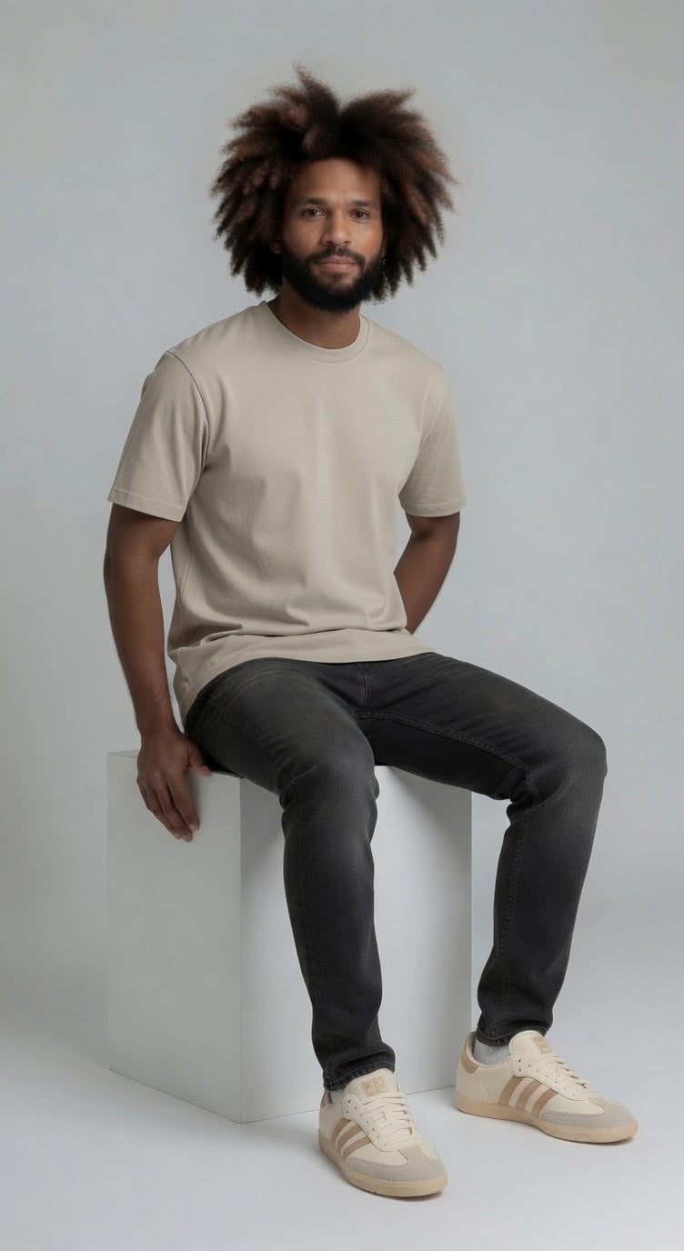 Loft Drop Cut Tee S/S - Cream