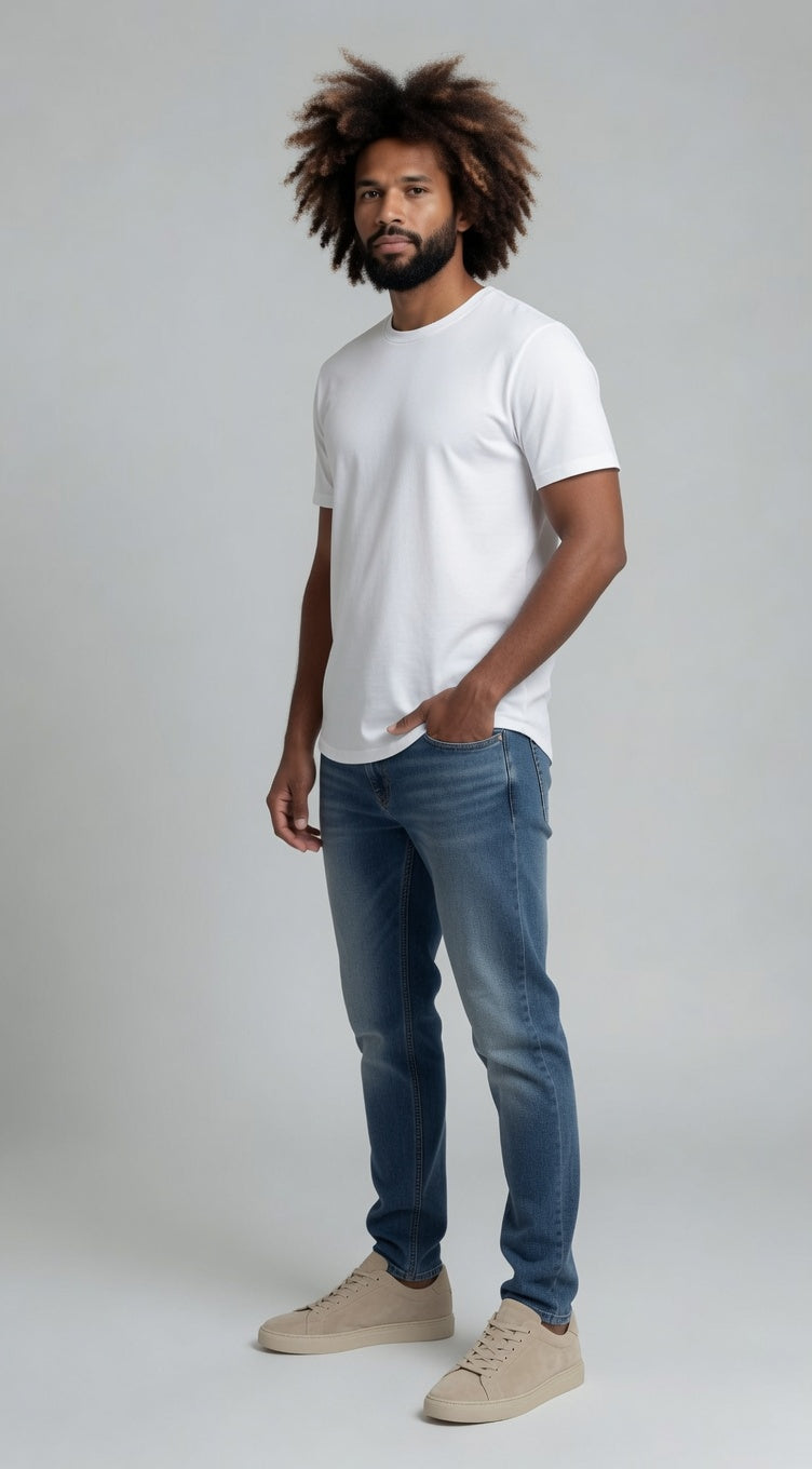 Loft Drop Cut Tee S/S - White