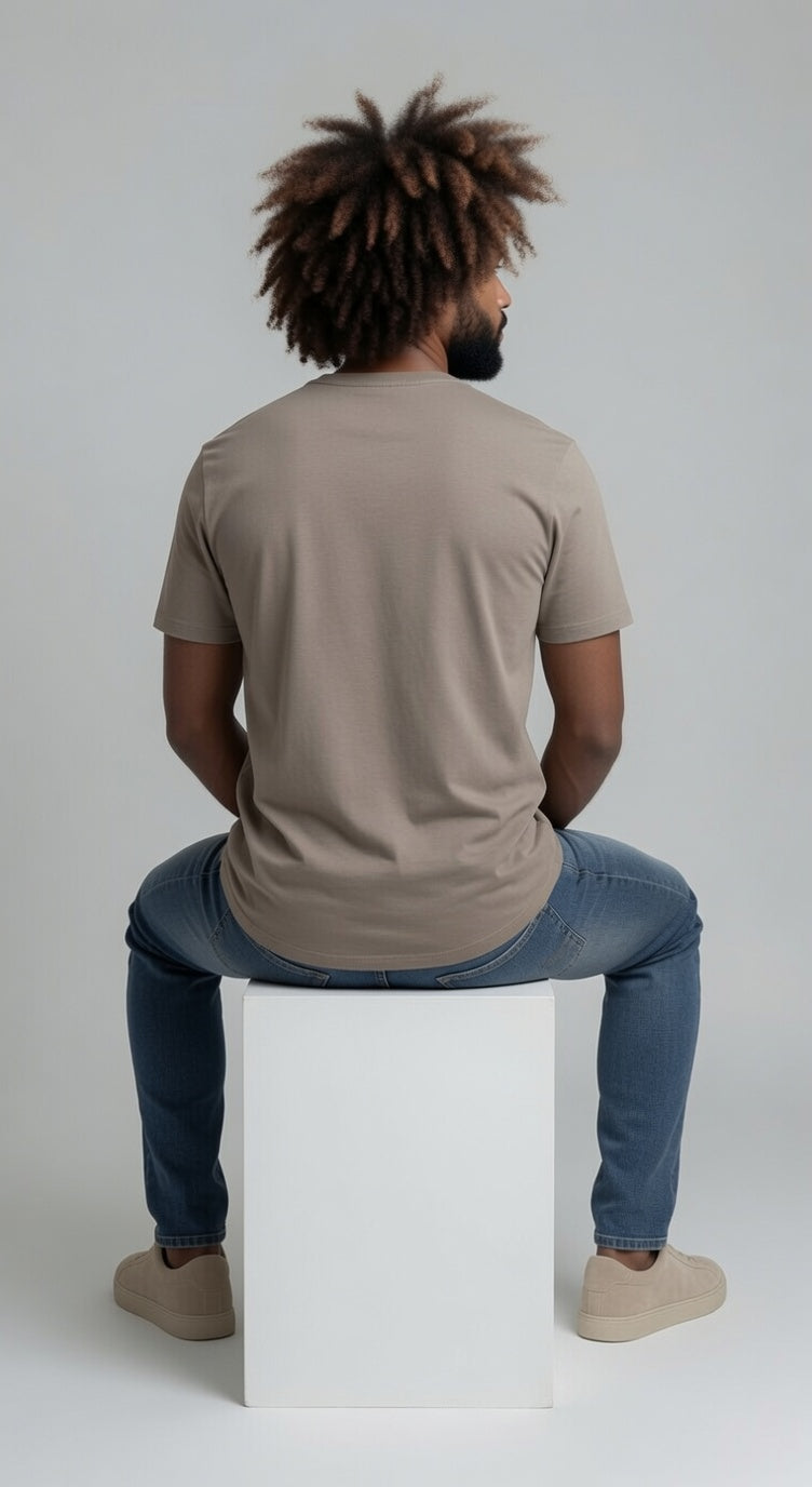 Loft Drop Cut Tee S/S - Taupe
