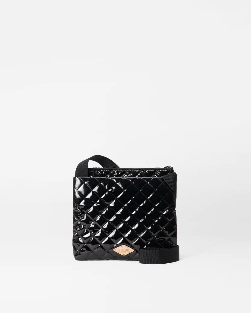 Metro Flat Crossbody - Black Lacquer