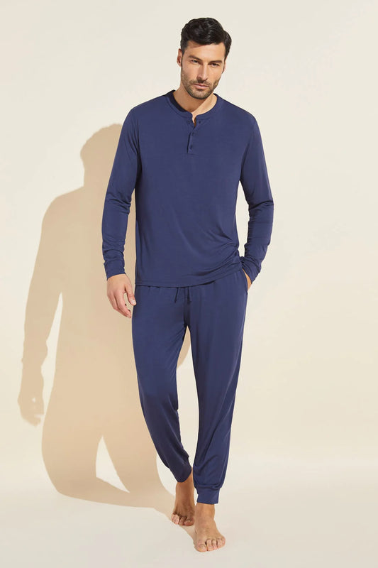 Henry Men’s Long PJ Set - True Navy