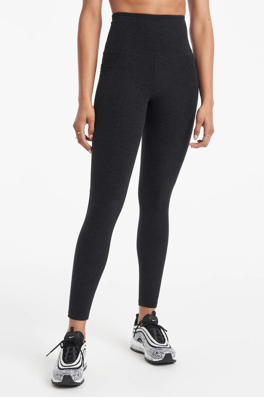 Out of Pocket Midi Legging - Darkest Night