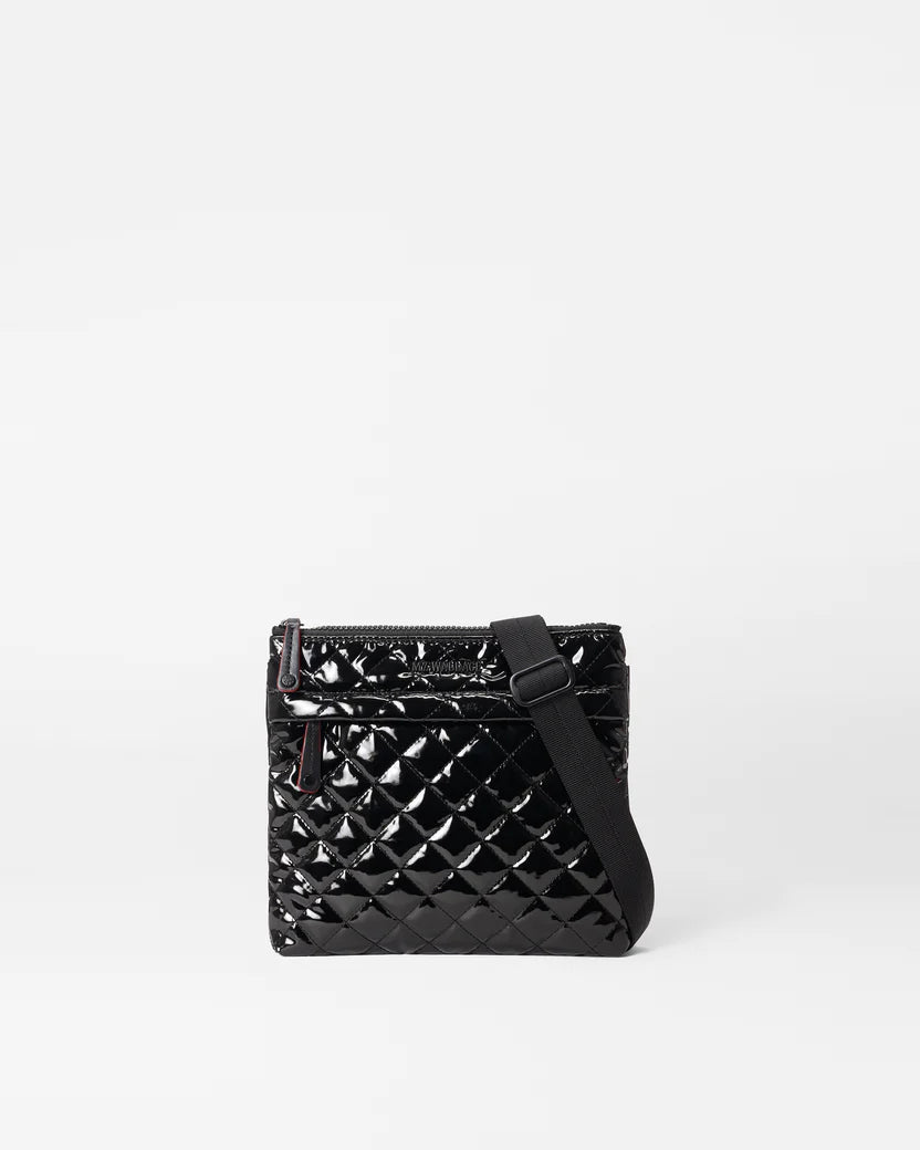 Metro Flat Crossbody - Black Lacquer