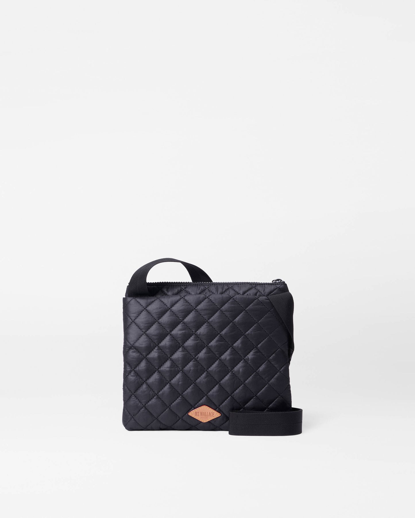 Metro Flat Crossbody - Black